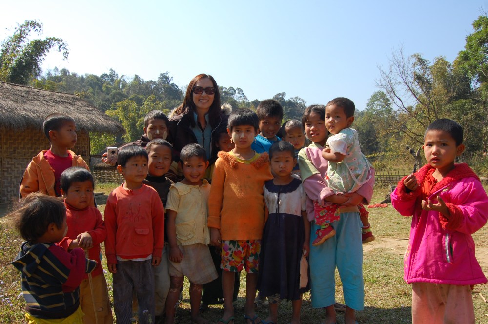 Hanging out in a village in Mynamar.