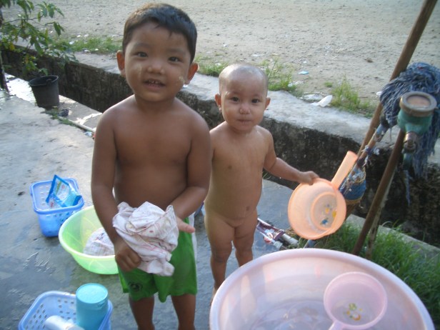 September 2008: Children of commercial sex workers playing outside of the brothel.